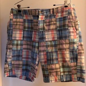 Madras plaid Bermuda shorts